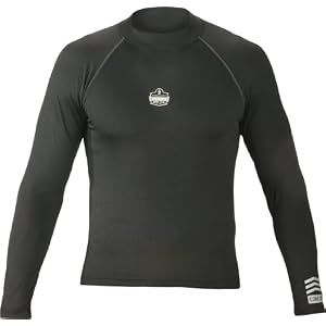 CORE Performance Work Wear 6435 Long Sleeve Shirt, Black, Large by 