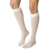 Merona® Womens Sheer Chevron Knee High - Ivory OS
