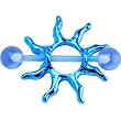 BIOPLAST Blue TRIBAL SUN Nipple Shield