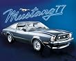 Ford Mustang (Silver 77) Art Poster Print - 16x20