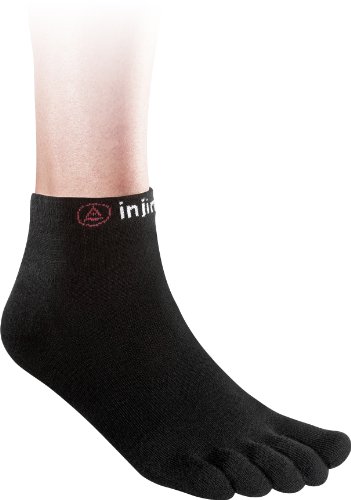 injinji Liner Mini-Crew Toesocks,Black,X-Large