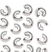 Crimp Bead Covers, 4mm, 144 Pieces, Silver Tone