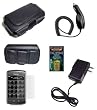 Cell Phone Accessories Bundle for Verizon RIM Blackberry Storm 9500, 9530 Thurder (Includes; Premium Leather Side Carry Case, Custom Screen Protector, Rapid Car Charger, Home Wall Charger, Generation X Antenna Booster)