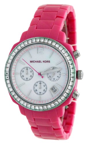 MICHAEL Michael Kors Watch, Womens Pink Plastic Bracelet MK5220