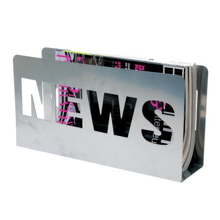 PT PT0024SI Zeitungsständer News Metall silber