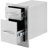 Cal Flame Stainless Steel 2 Drawer Storage