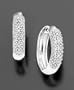 14k White Gold Pav? Diamond Hoop Earrings (1/4 ct. t.w.)