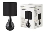 Black chrome table touch lamp