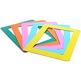Set of 5 Colorful Magnetic Picture Frames by De Dazzle. Standard 4 X 6 Inches Photo Magnets for Refrigerator in Vibrant Colors. Perfect for Family Photos and Memories.
