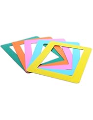 Home: Set of 5 Colorful Magnetic Picture Frames by De Dazzle. Standard 4 X 6 Inches Photo Magnets for Refrigerator in Vibrant Colors. Perfect for Family Photos and Memories. - De Dazzle