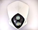 WHITE FAIRING HALOGEN MOTORCYCLE STREETFIGHTER HEADLIGHT