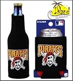 SET OF 2 PITTSBURGH PIRATES CAN & BOTTLE KOOZIE COOLER