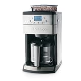 Saeco 12-Cup Automatic Drip Coffee Maker with Glass Carafe and Burr Grinder, Stainless Steel