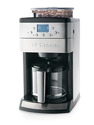 Saeco Bean To Brew 12-Cup Automatic Drip Coffee Maker with Glass Carafe and Burr Grinder, Stainless Steel