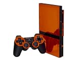 PlayStation 2 Slim (PS2 Slim) Skin - NEW - ORANGE CHROME MIRROR system skins faceplate decal mod