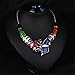 Girl Era Unique Colorful Resin Necklace Bib Statement Necklaces & Earring Set