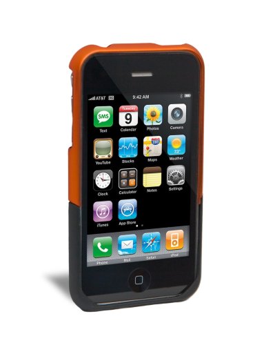 iFrogz Luxe Case for iPhone 3G, 3GS (Orange,Black) - Wireless Phone Accessory