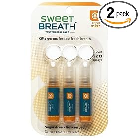 Sweet Breath Sugar-Free Micro Mist Breath Spray, Citrus, 3-Count Packages of .06-Ounce Bottles (Pack of 2)