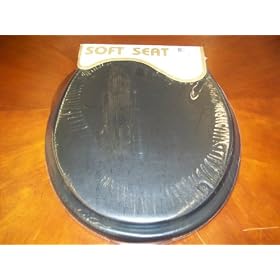 Buy BLACK STANDARD ROUND CUSHION PADDED SOFT TOILET SEAT by Royal now!