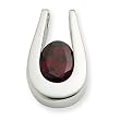 Sterling Silver Garnet Pendant