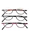 NYFASHION101 Unisex Half Frame Semi Rimless Oval Reading Glasses