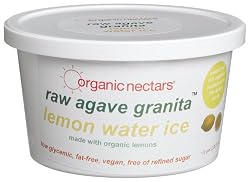 Organic Nectars Raw Agave Granita, Lemon Water Ice, 8-Ounce Cups (Pack of 6)