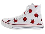 Converse Chuck Taylor All Star Hi Top Hand Painted Lady Bugs M7650LB