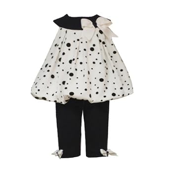 Set A Shopping Price Drop Alert For Rare Editions Baby 3M-9M 2-Piece IVORY BLACK FLOCK DOT MESH OVERLAY BUBBLE TOP LEGGINGS Special Occasion Party Dress/Outfit Set