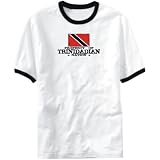 T-Shirt Ringer White  Property Of Trinidadian Nation / Flag Transfer  Trinidad And Tobago Country