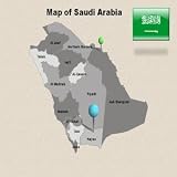Saudi Arabia Powerpoint Map - Editable Slide Map of Saudi Arabia