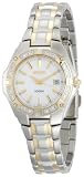 Seiko Women's SXDB52 Diamond Bezel Two-Tone Mother of Pearl Dial Dress Watch