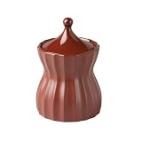 Sasaki Dynasty Terracotta Sugar Bowl with Lid