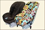 Reversible Toddler Car Seat Cover - Kleo Mocha - Cuter Than A Ducks Butt