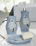 Blue Floral Peony Bathroom Accessories By Collections Etc