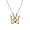 Sterling Silver Citrine Butterfly Pendant Necklace, 18