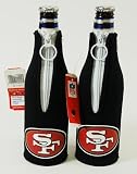 SET OF 2 SAN FRANCISCO 49ERS NFL BOTTLE SUIT KOOZIES