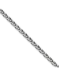 3.25mm, Sterling Silver, Antiqued Spiga Chain, 24 inch