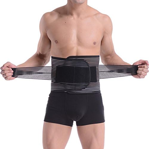 CNJL Abdomen Belt Back Brace Lumbar Posture Back Support Belt Sliming Belt or Women Or MEN Black XL