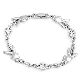 Playboy Bracelet Playboy Bunny Logo Link Bracelet with Crystals Authentic Licensed Playboy Jewelry CPBB1195