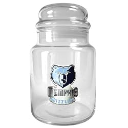 Memphis Grizzlies NBA 31oz Glass Candy Jar - Primary Logo by Great American Products
