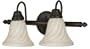 Yosemite Home Decor FL-JH011-2DB 19.25-Inch Energy-Efficient Fluorescent 2-Light Bathroom Vanity, Dark Brown