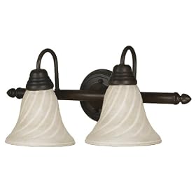 Yosemite Home Decor FL-JH011-2DB 19.25-Inch Energy-Efficient Fluorescent 2-Light Bathroom... by Yosemite Home Decor
