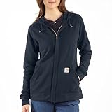 Carhartt WFRK296 Flame-Resistant Zip-Front Hooded Sweatshirt Dark Navy X-Large
