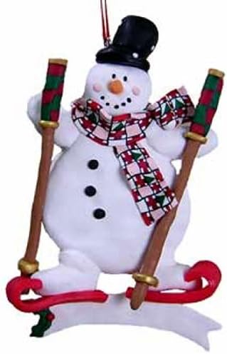Clay Snowman Ornaments with Black Hat [3097371A]