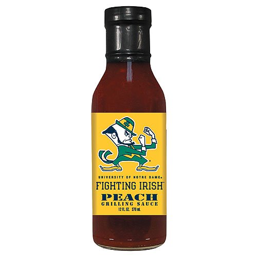 Notre Dame Fighting Irish NCAA Peach Grilling Sauce - 12oz by Hot Sauce Harry