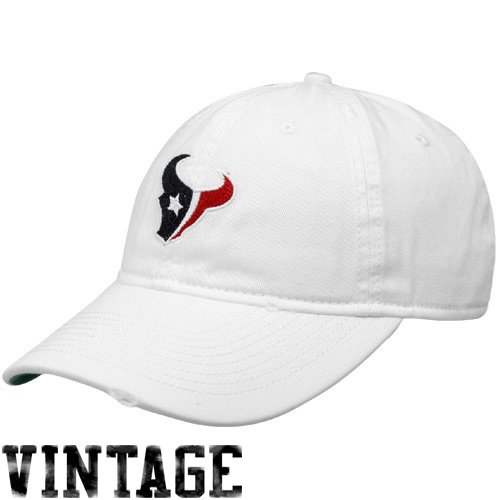 Reebok Houston Texans Ladies White Old School Adjustable Hat