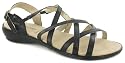 Ever So Soft "Rylee" Ladies Multi Starp Comfort Flexi Sandal Shoes - Black