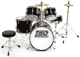 TKO 101 5-piece Children's Drum Set with Throne & Cymbals - Black