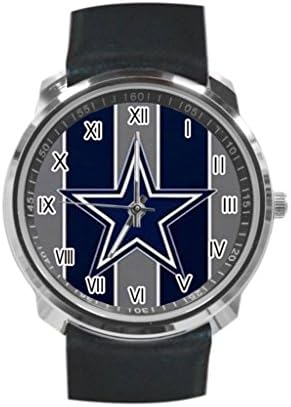 Dallas Cowboys Football Custom Leather Strap Wrist Watch the second ring - Oscas Wood Best Gift