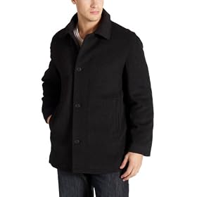 Claiborne Mens Wool Button Front Coat by Liz Claiborne